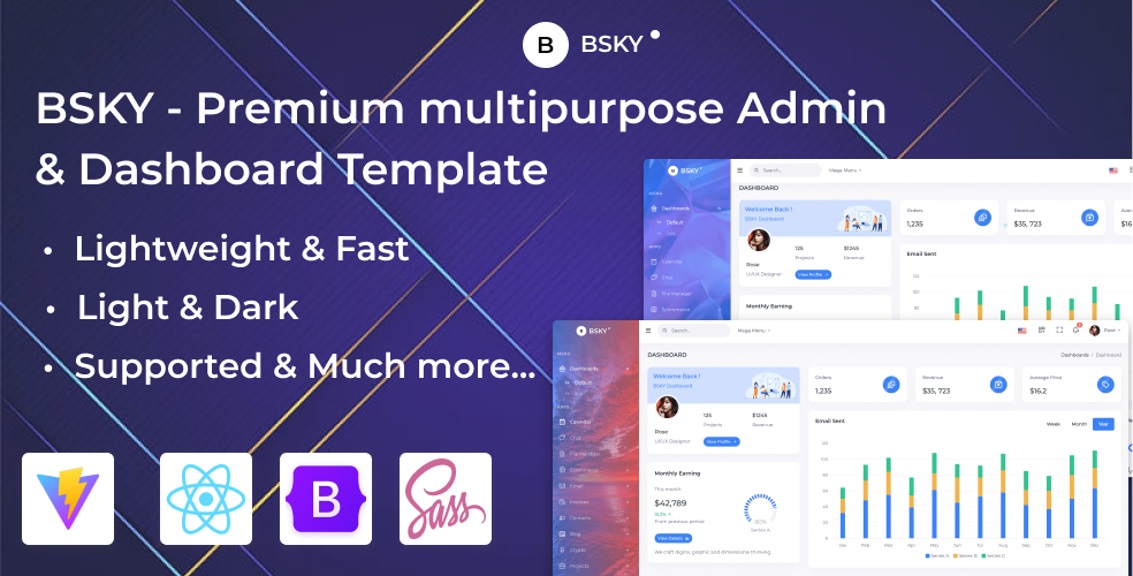 BSKY - Premium multipurpose Admin & Dashboard Template-0