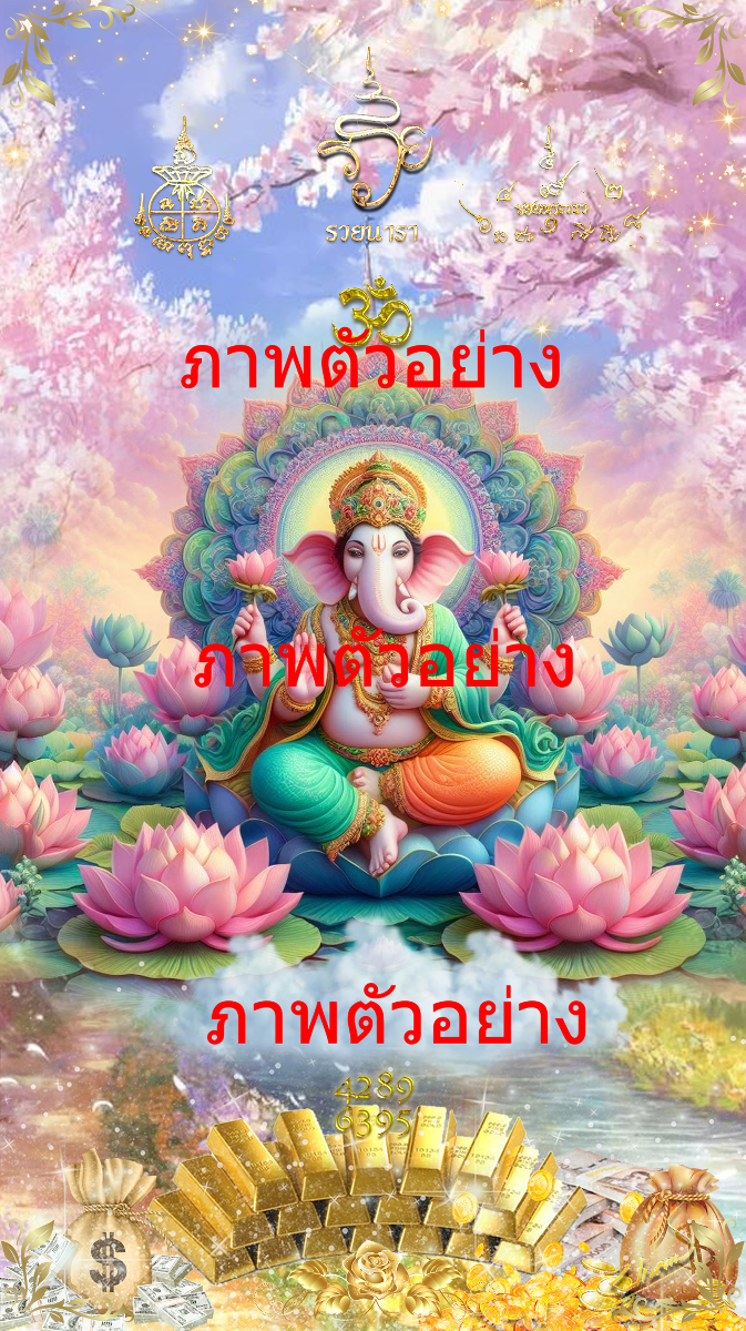 วอลเปเปอร์พระพิฆเนศ พร้อมยันต์รวยนารา-0