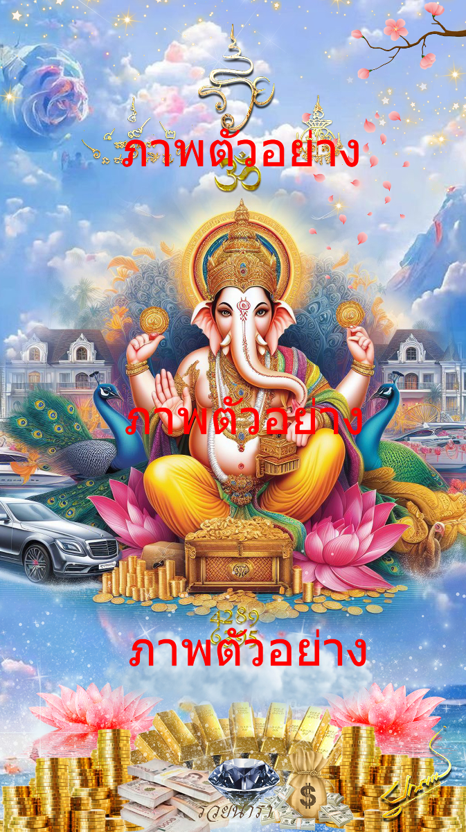 Wallpaper of the image of Lord Ganesha in the wealth-attracting pose (Prosperous Pose) v13.11-0