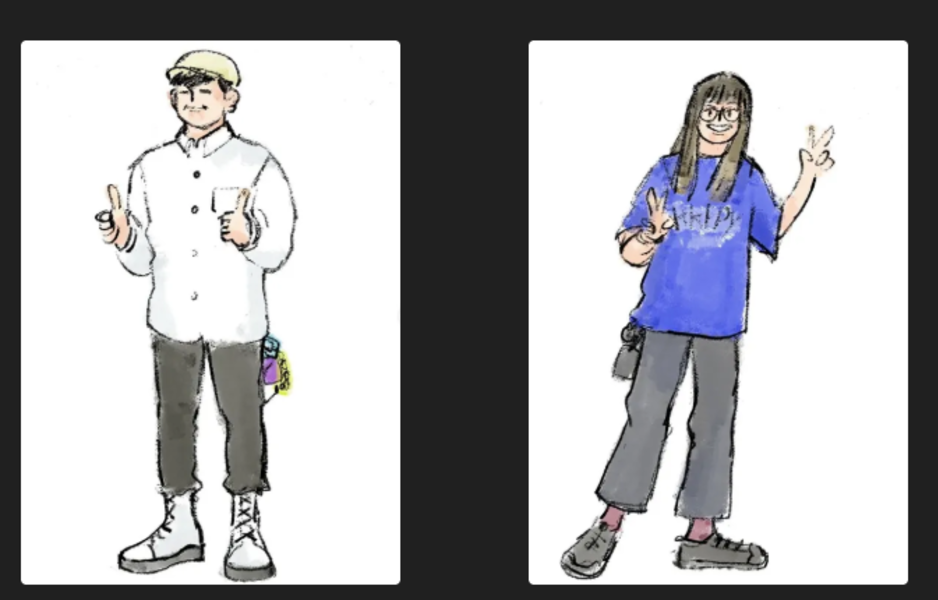 Full-body portrait illustration (up to 4 people)-0