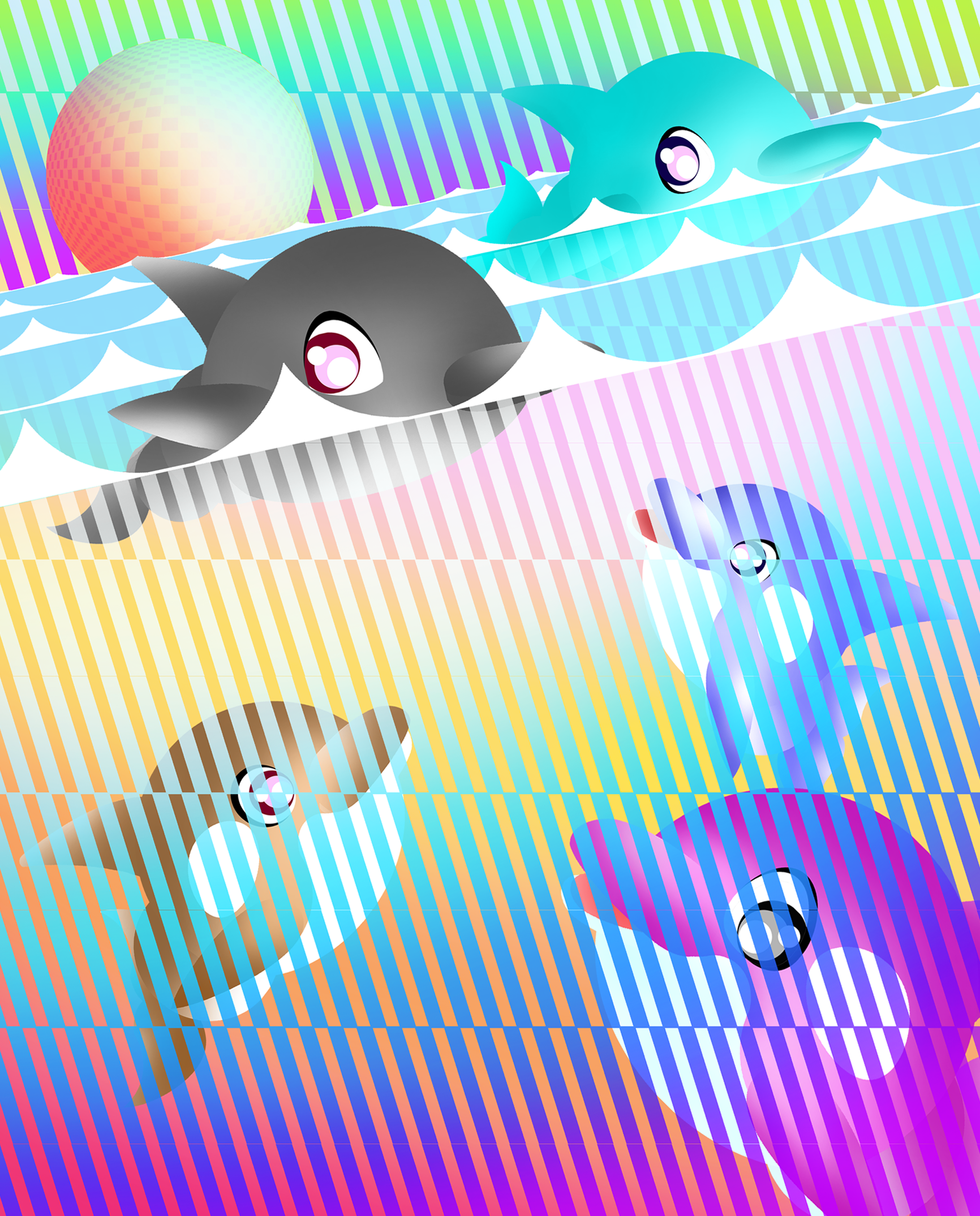 イルカ＆シャチART～夕暮れ編～【３F×0.5】.png-3